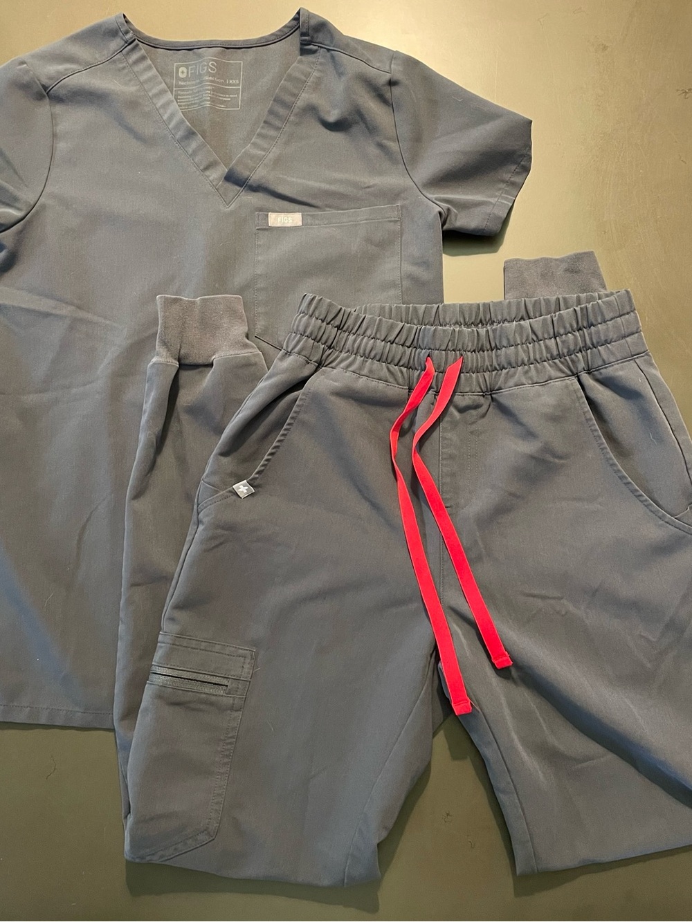 FIGS Charcoal Scrub Joggers and Top- bundle